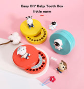 Language English Baby Wood Tooth Box Organizer Milk Teeth-TB00798-Veeddydropshipping